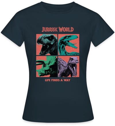 Jurassic World Life Finds A Way T-Shirt Dames