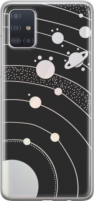 Hoesje geschikt voor Samsung Galaxy A71 - Universe space - Soft Case - TPU - Print - Transparant - Mooie Telefoonhoesjes