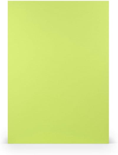 PAPERADO Knutselkarton, DIN A4, meigroen, geribbeld, lichtgroen, geelgroen, 220 g/m², gekleurd karton, dik knutselpapier, in 29,7 x 21 cm, schilderen, knutselen, perfect knutselkarton, PAK VAN 50 VELLEN