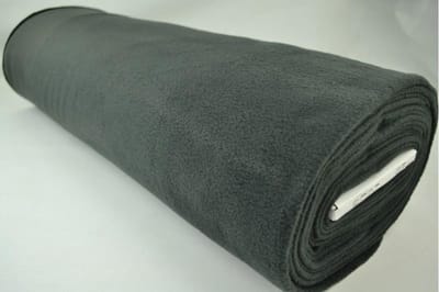 Fleece stof - Antraciet - 10 meter
