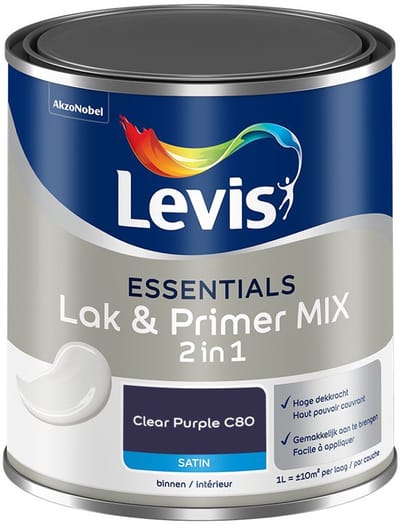 Levis - Essentials Lak & Primer Mix - Clear Purple C80 - Mengverf - 1 L