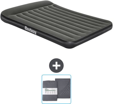 Bestway luchtbed - 2-Persoons - 152 x 203 x 30 cm - Groen - Inclusief en Hoeslaken