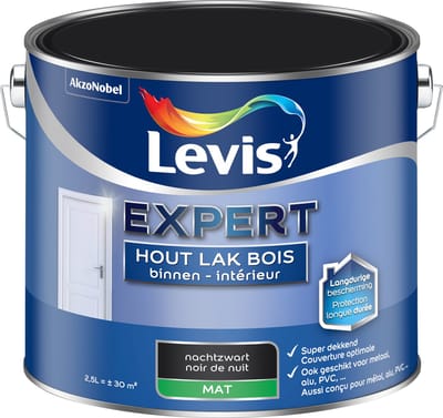 Levis Expert Houtlak Binnen Mat Nachtzwart 2,5L