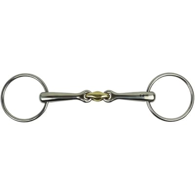 Mors dubbele brisure voor paard kromming met koper York