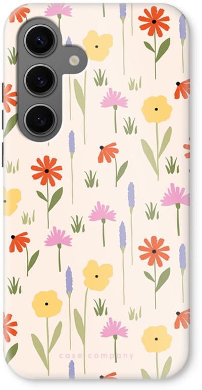 Case Company® - Hoesje geschikt voor Samsung Galaxy S24 hoesje - Floral - Tough Case - Maximale Bescherming alle Kanten en Schermrand