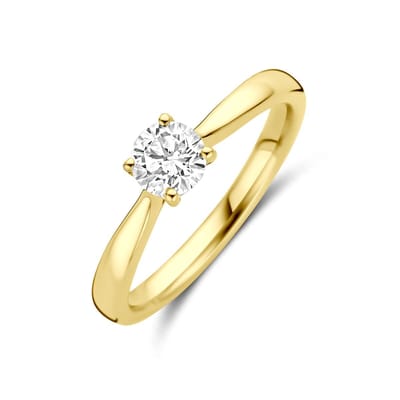 14K Geelgouden Ring Lab Grown Diamant 0.50ct H SI – 4035074