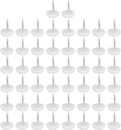 Meubelglijders - Stoelpootdoppen Bodembeschermers - Vloeren Beschermen - Nagel-in Montage - 13 mm - Wit