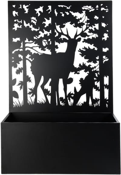 Design bloembak voorzien van hertendesign 100 x 140 cm