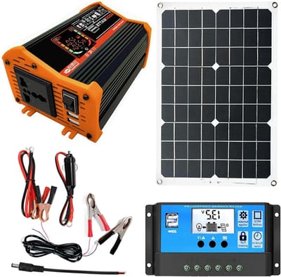 Zonnepaneel Generator - Draagbare Stroom - Energie Opslag - 6000W Overspanning - 1.77 kg - Zwart