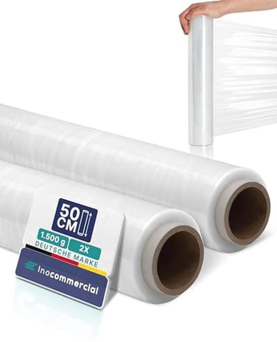 Stretchfolie 50 cm/230 m - Transparante Wikkelfolie voor Meubels en Verhuizingen - Handstretchfolie en Palletfolie