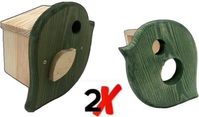 GARDEN SPIRIT Set van 2 - Vogelhuisje & vogelvoederhuisje - FSC hout