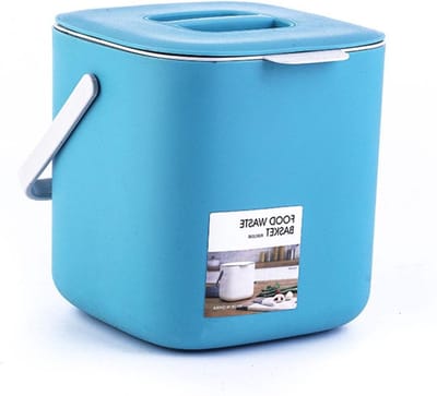 Compacte Compostbak 4L met Koolstoffilter - Geurremmend, Wasbaar en Ideaal voor Organisch Afval in de Keuken