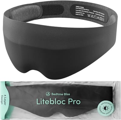 Slaapmasker - 3D Oogmasker - Diepe Slaap - 100% Verduisterend - Superlicht - Zwart