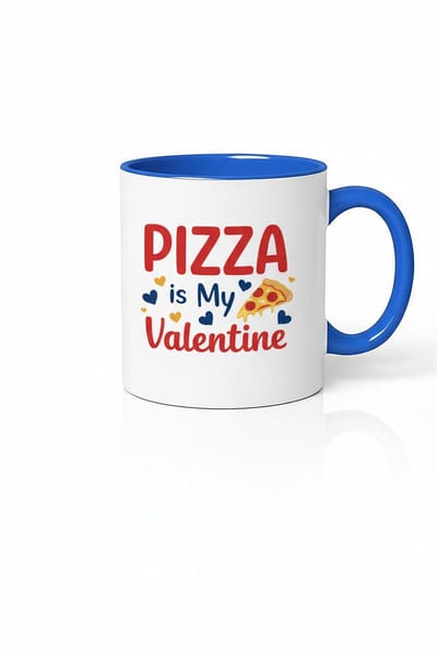Pizza is Mijn Valentijn Mok | Grappig Valentijnscadeau | Keramische Beker voor Pizzaliefhebbers