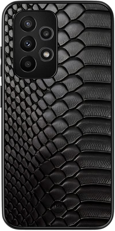 Hoesje geschikt voor Samsung Galaxy A52 5G - Black snake - Zwart - TPU case - Slangenprint - Hardcase zwart telefoonhoesje