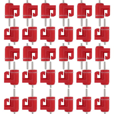 30 Stuks Kippennipel Waterer Pluimvee Waternippel Drinker Buitenaccessoires Rode Kop Fijne Nagel red
