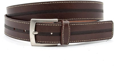 Middenbruine heren vrijetijdsriem - 3.5 cm breed - Leer - Jeans riem - Casual - Maat 90