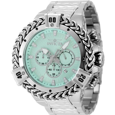 Invicta Bolt 48154 Heren Horloge - Quartz Uurwerk - Roestvrij Staal met blauwe Wijzerplaat - 54mm