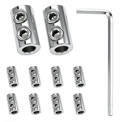 10 stuks roestvrijstalen kabelklemmen voor 1,5-2 mm kabels, ideaal voor bevestiging van kabels, waslijnen en kabelgereedschap