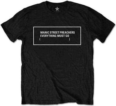Manic Street Preachers - Everything Must Go Monochrome Heren T-shirt - S - Zwart