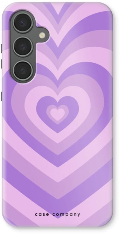Case Company® - Hoesje geschikt voor Samsung Galaxy S24 Plus hoesje - Hart Paars - Tough Case - Maximale Bescherming alle Kanten en Schermrand
