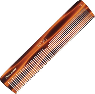 Handgemaakte Haar Kam - Celluloseacetaat Kam - Haar Styling - Dubbele Tand Breedte - 187 cm Lengte - Schildpad Kleur