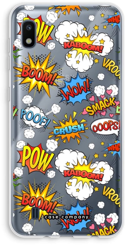 Case Company® - Hoesje geschikt voor Samsung Galaxy A10 hoesje - Pow Smack - Soft Cover Telefoonhoesje - Bescherming aan alle Kanten en Schermrand