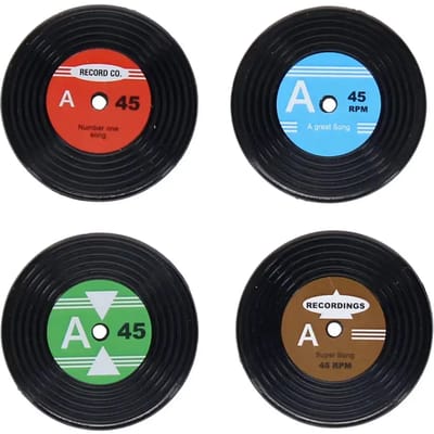 Mini magneet voor muziekhouder Rex London Vinyl record (x4)