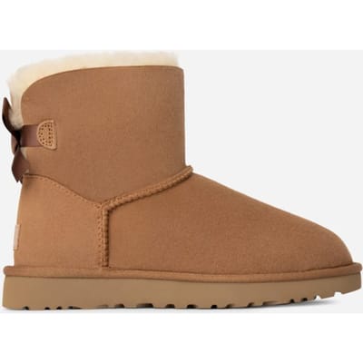 UGG® Mini Bailey Bow II voor dames  in Brown, Maat 40, Shearling