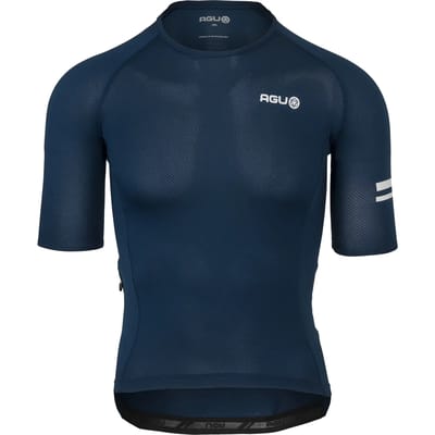 AGU Breakaway - Fietsshirt - Dames - 100% Gerecycled - Ritsloos design - 3 achterzakken - Blauw - L