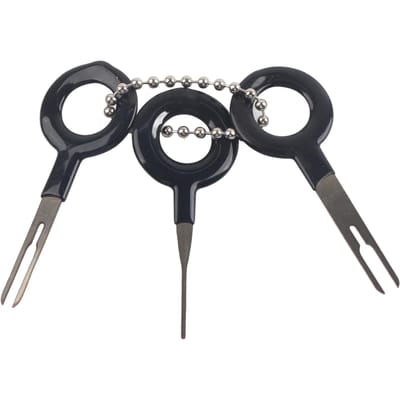 Kit d'outils de retrait de cosses de fils de voiture Extracteur de broches de connecteur de câblage Poignée en plastique black