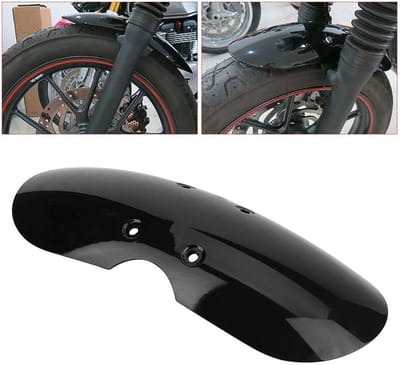Korte Voorvorkbeschermer voor Motorfiets, Geschikt voor Bonneville, T100, Scrambler en Thruxton 2001-2016, Duurzaam ABS, Zwart, 4 Kleuren Opties