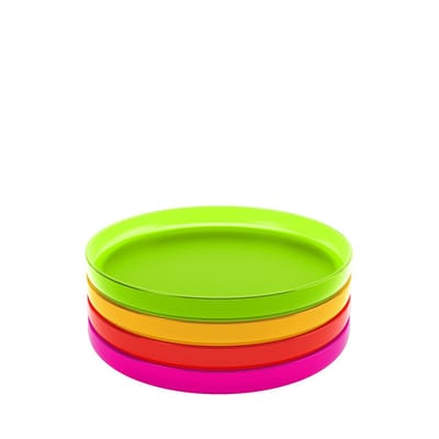 Zak!Designs Stacky Gebaksbord - 12 cm - Hot Pop - Set van 4 stuks