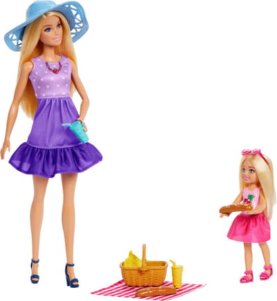 Barbie Malibu Picknickset met Chelsea pop Speelpoppen