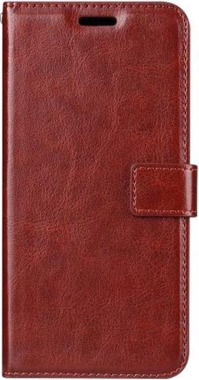 LuxeBass Hoesje geschikt voor Huawei P20 - Bookcase Bruin - portemonnee hoesje - telefoonhoes - gsm hoes - telefoonhoesjes
