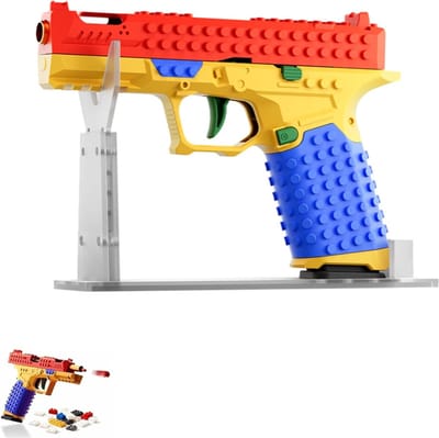 Kraftverdia DIY Bouwstenen Speelgoedpistool - Shell Ejecting Trekker met Automatische Terugtrekactie - Compatibel met Lego - Educatief Model voor Kinderen - Creatief Bouwpakket voor Jongens en Meisjes - Ideaal Cadeau voor Verjaardagen en Feestdagen