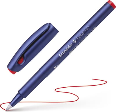 Schneider rollerball Topball 847 - lijnbreedte 0,5mm - schrijfkleur rood - S-8472