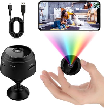 Mini Camera - Verborgen Camera - Thuis Bewaken - Bewegingsdetectie - 1080P HD - Zwart