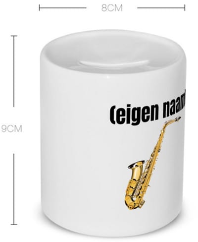Akyol - saxofoon met eigen naam Spaarpot - Saxofoon - muziek liefhebbers - iemand die houdt van saxofoons - verjaardag - cadeau - kado - 350 ML inhoud