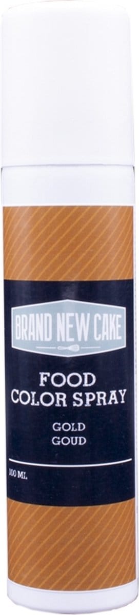 BrandNewCake® Kleurspray Metallic Goud 100ml - Kleurstof - Eetbare Voedingskleurstof - Bakken