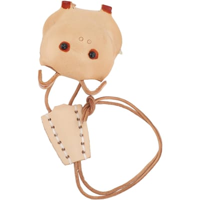 Sleutelhanger van Dierlijk Leer Levensgetrouw Zachte Aanraking Multifunctioneel Dierlijk Leer Hanger voor Handtas Pig Pattern beige