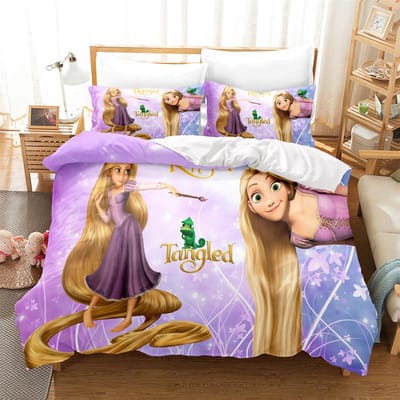 Série Blanche-Neige Ensemble 3 Pièces 1 Housse de Couette Ensemble de Literie Une Pièce Conforte Luxus Exquis Cadeau d'Anniversaire 100% Polyester Décoration de Maison AU Double(180*210cm)3pcs