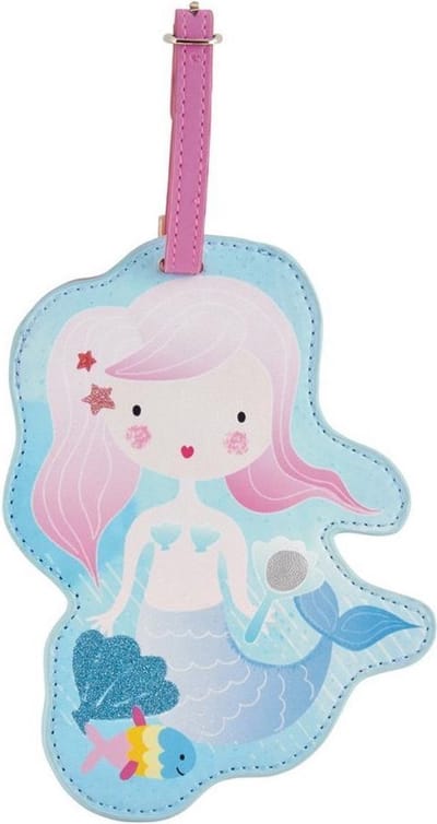 Floss & Rock Bagage Label Zeemeermin - 15 x 10 cm - Met Naamkaartje