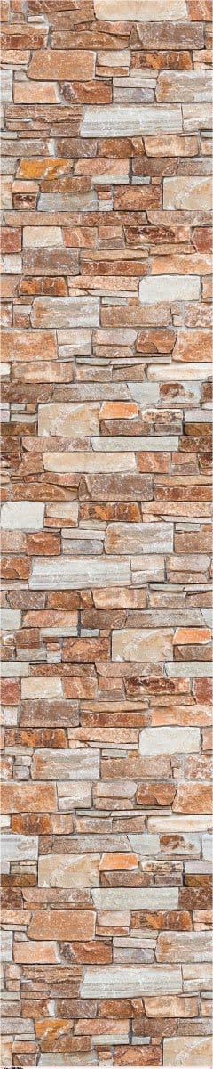 Voorgelijmd vliesbehang - RODE STEEN FACING - 1 rol van 300x60cm