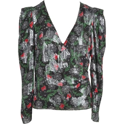 Bloemmotief Lange Mouwen Blouse