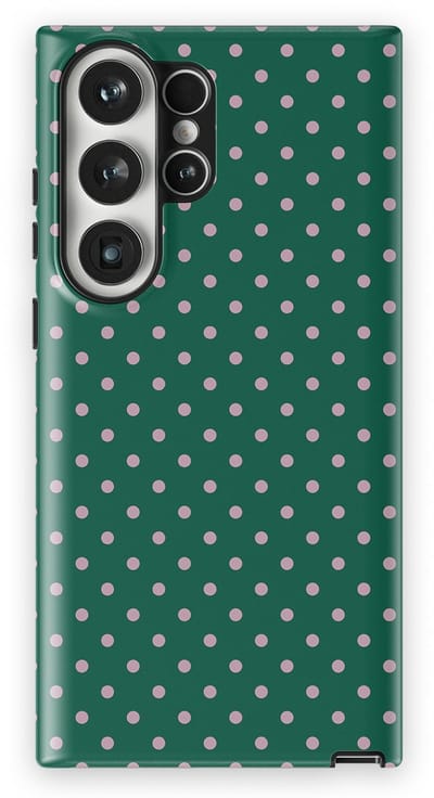 Polka Dots Hoesje Samsung Galaxy S23 Ultra | Geschikt Voor Mag | Stippen Design Backcover Samsung Galaxy S23 Ultra Forest Blush