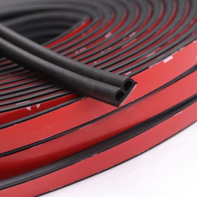 Knaak Auto Deur Afdichting Strip - Zelfklevende Tochtstrip - Rubber - Waterdicht - Zwart - 5 Meter