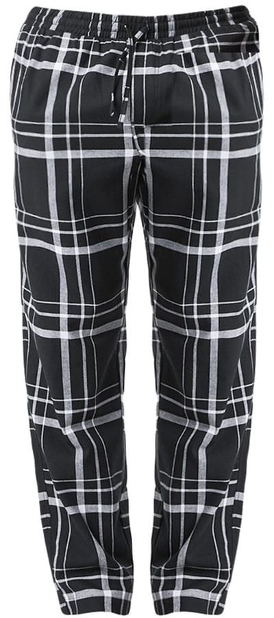Björn Borg heren core flannel pyjamabroek lumber check zwart