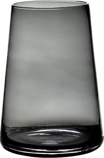 Maison Péderrey Vaas Mond geblazen Glas Zwart D 20 cm H 28 cm