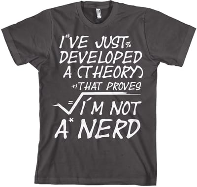 Hybris T-shirt ‘A Theory I'm Not A Nerd’ SH-1-15370-H18-17